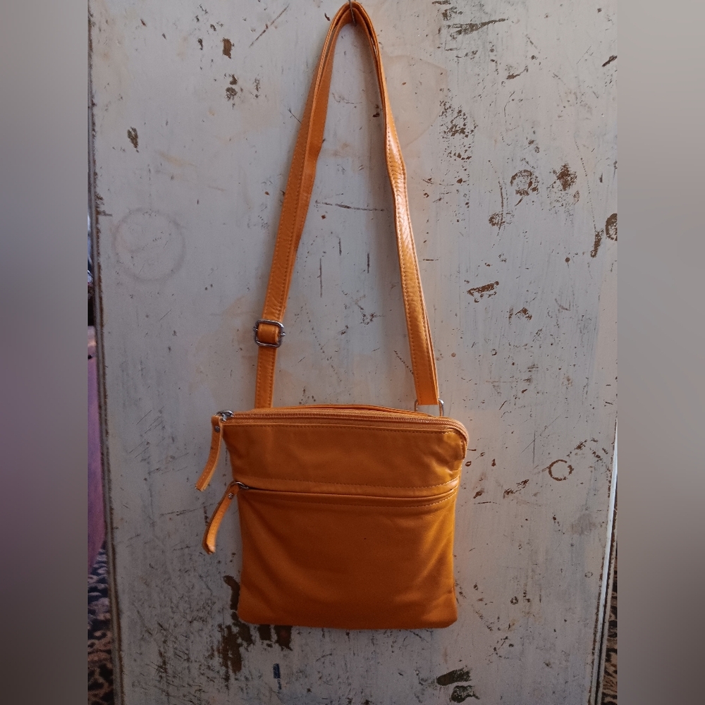 Latico Yellow Multi Pocket Crossbody Bag